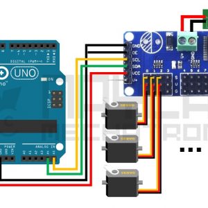 conexion PCA9685 y Arduinio