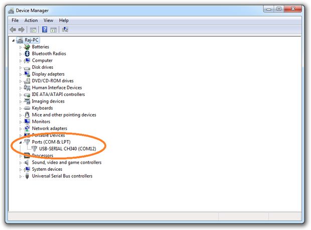 Determining the COM Port WeMos-D1R2 Shows Up On