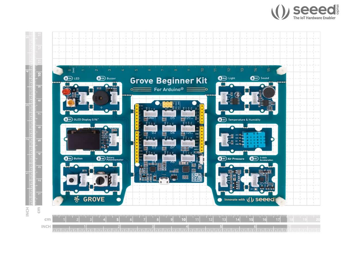 Arduino 入門救星：Grove Beginner Kit (免焊接/免接線/附12堂課) 尺寸