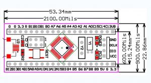 新版STM32F103C8T6 尺寸