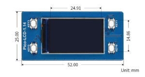 Pico LCD 1.14吋 Pico 65K LCD 液晶模組 尺寸圖