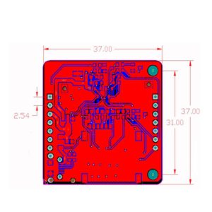 SIM7020E開發板 NB-IoT模組 尺寸圖