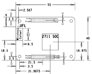 Raspberry Pi Compute Module 4尺寸圖