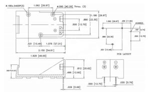 9V電池盒帶DC電源插頭 尺寸