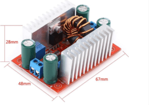 400W DC-DC 大功率恒壓恒流升壓電源模組 15A 尺寸圖