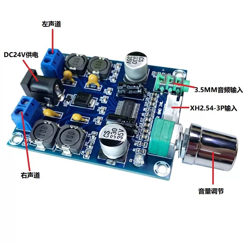 雙聲道 數位功率放大板 60W