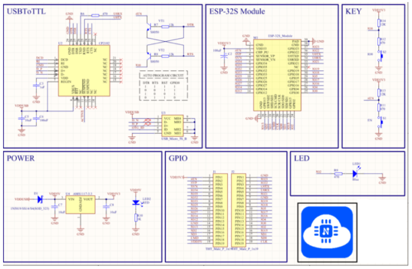 NodeMCU 32S ESP32 開發板 原理圖