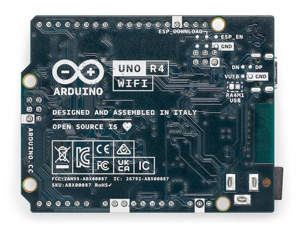 Arduino UNO R4 WiFi 開發板 Renesas RA4M1控制器+ESP32-S3 WiFi+藍芽 義大利製 – 台灣物聯科技 ...