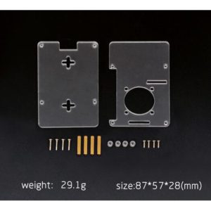 樹莓派 Raspberry Pi 3B/4B 雙層透明壓克力外殼 尺寸