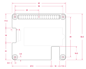 Raspberry Pi AI Kit 開發套件 尺寸
