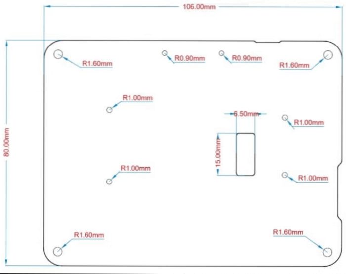 Arduino GIGA R1 WiF 尺寸
