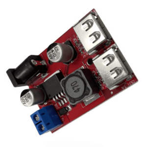 雙USB輸出 3A 降壓穩壓模組 | 寬電壓 6V∼40V 轉 5V | 內建蘋果識別 | DIY 行動電源/車充/太陽能供電