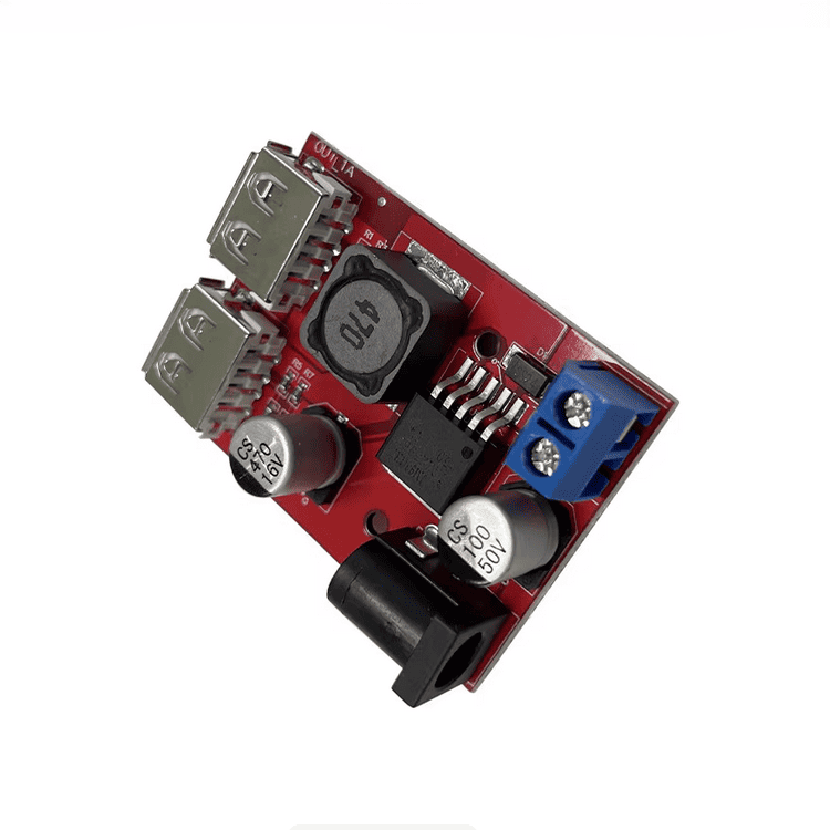 雙USB輸出 3A 降壓穩壓模組