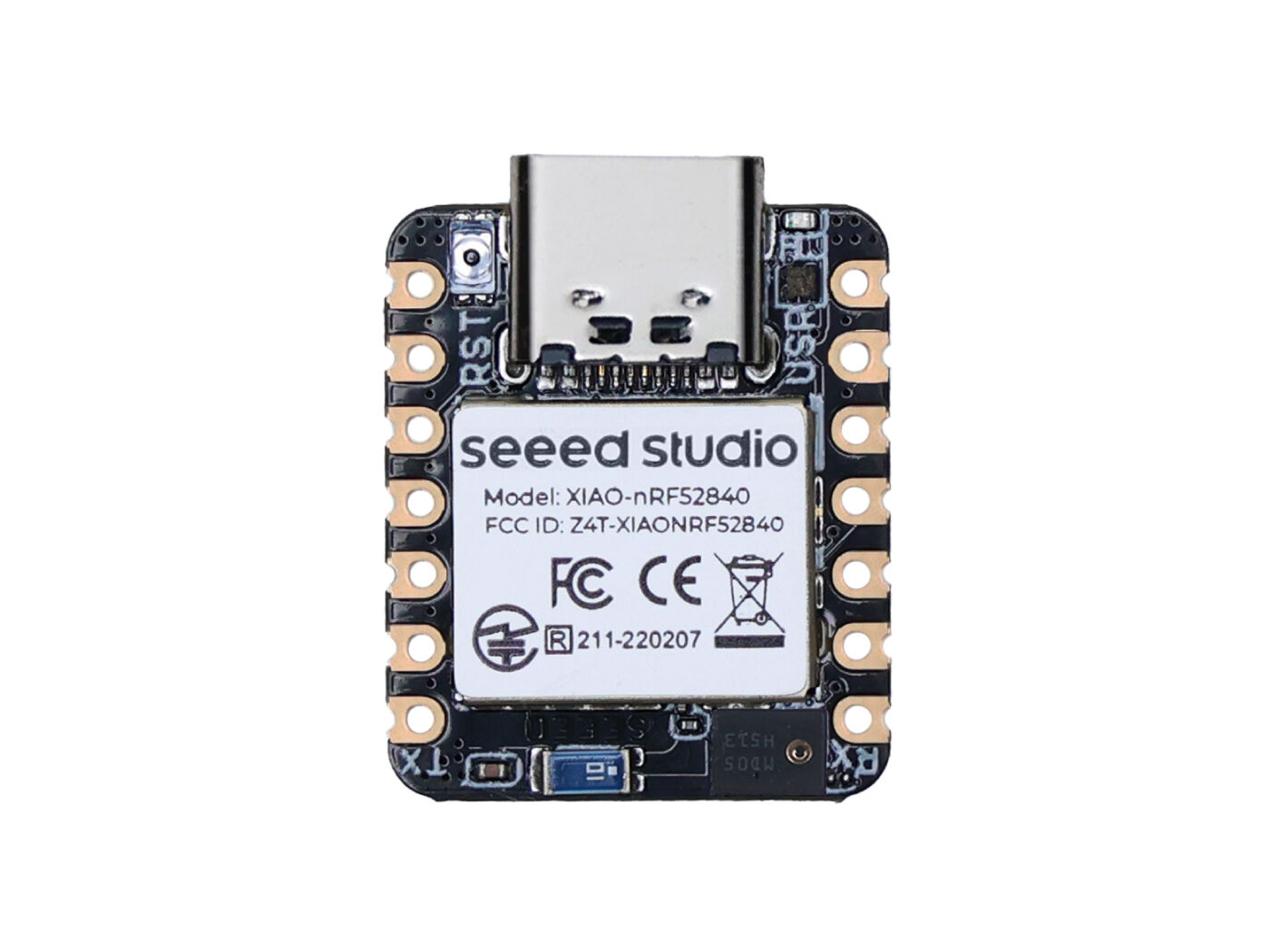 Seeed Studio XIAO nRF52840 Sense 正面圖