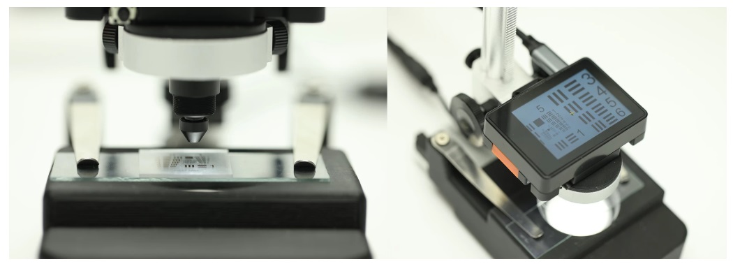 使用 HUSKYLENS 2 顯微鏡相機模組觀察放大卡