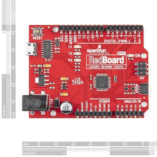 SparkFun RedBoard Qwiic - Arduino Uno 相容開發板 (內建 Qwiic 介面) 尺寸