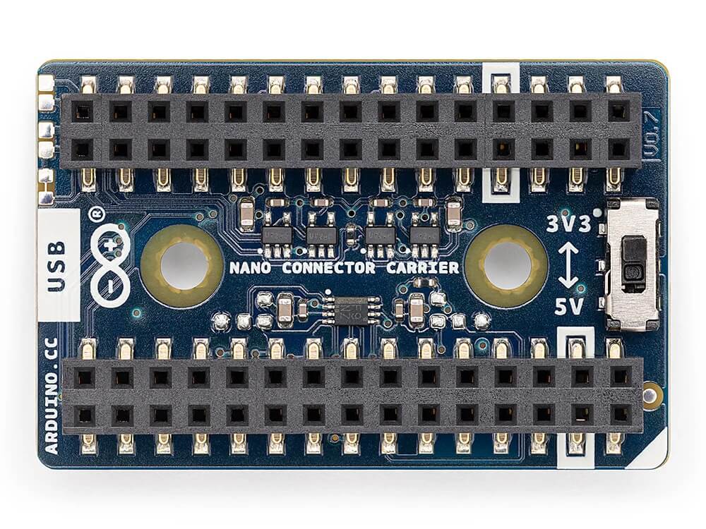 Arduino Nano Connector Carrier 連接器載具:支援 Matter & MicroPython 的快速原型平台 正面