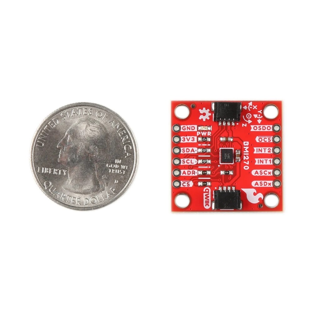 SparkFun 6DoF IMU Breakout - BMI270 六軸感測器分線板 低功耗 （Qwiic與智慧手勢辨識）尺寸