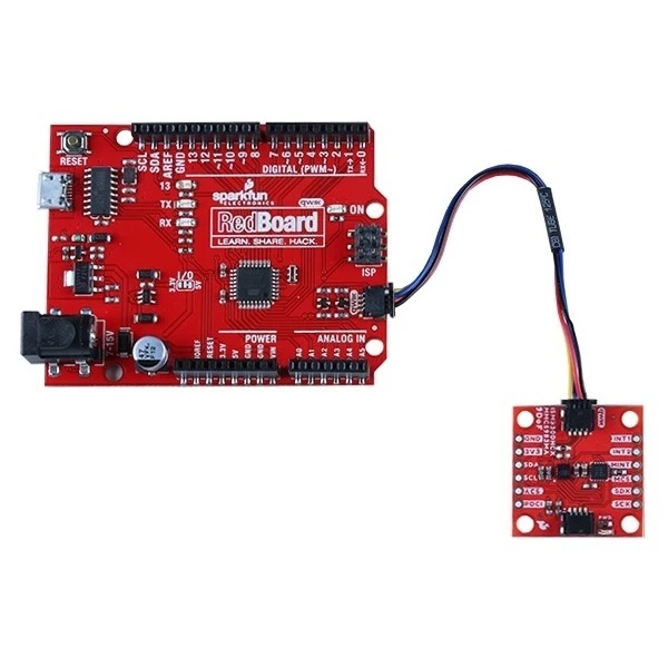 SparkFun 9DoF IMU Breakout - ISM330DHCX, MMC5983MA (Qwiic) 整合機器學習核心與高精度磁力計 連接Arduino