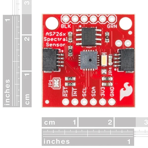 SparkFun AS7262 可見光光譜感測器 (6通道) - 支援 Qwiic 與 I2C/AT 指令介面 尺寸