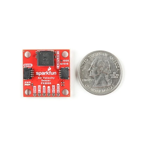 SparkFun FS3000-1015 風速感測器模組 (Qwiic):0-15 m/s 氣流監測、MEMS 高精度、支援 Arduino/Python 尺寸比例