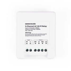 XIAO ESP32-C3 雙通道 Wi-Fi 繼電器模組：支援 Home Assistant & ESPHome、精準電量監測 (BL0942) 正面