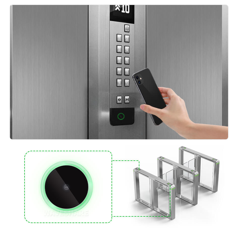 二维码扫描模组 圆形带LED指示灯 屏幕扫码 识别条形码 二维码 Barcode QR 小尺寸 應用1