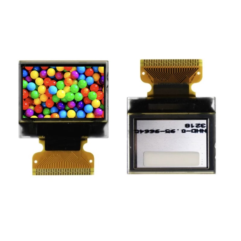 SSD1331 0.95吋 OLED 顯示器模組 | 96x64 全彩 SPI 介面 7-Pin 效果圖