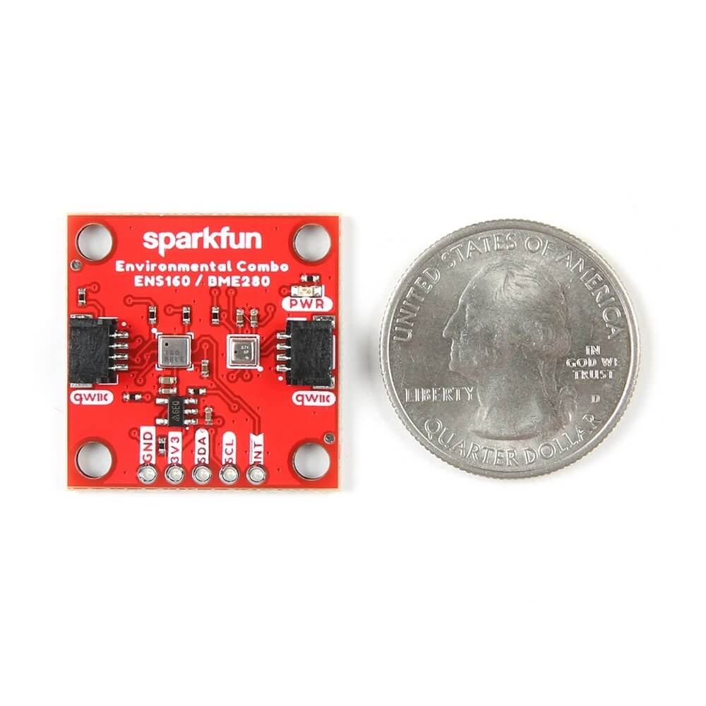 SparkFun ENS160/BME280 Qwiic 環境感測組合板|空氣品質、溫濕度與氣壓感測器 尺寸