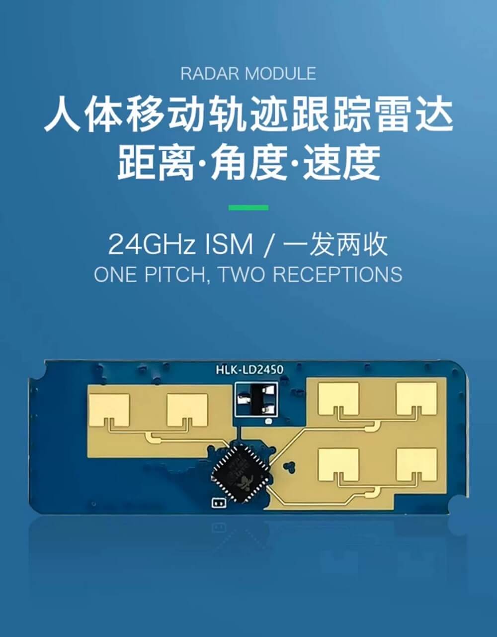 LD2450 24GHz 人體軌跡定位雷達模組 FMCW 多目標運動跟蹤 1