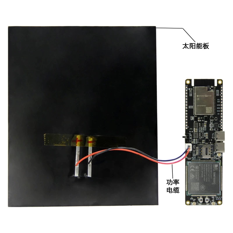 LILYGO® T-SIM7600G-H R2 開發板 | ESP32-WROVER-B (16MB Q387) 4G LTE Cat4 全球版 GNSS 定位 連接太陽能板
