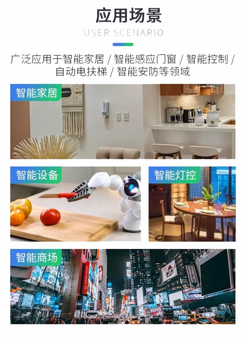 LD2460 24GHz 毫米波人體感應雷達模組|5人多目標軌跡追蹤 2T4R 技術規格 應用場景