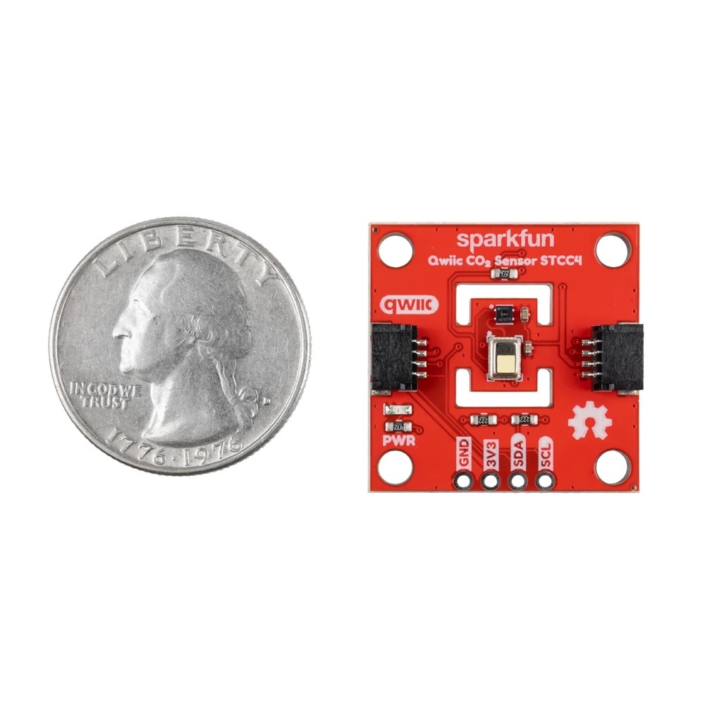 SparkFun STCC4 / SHT40 Qwiic CO2 感測器擴充板 尺寸比例